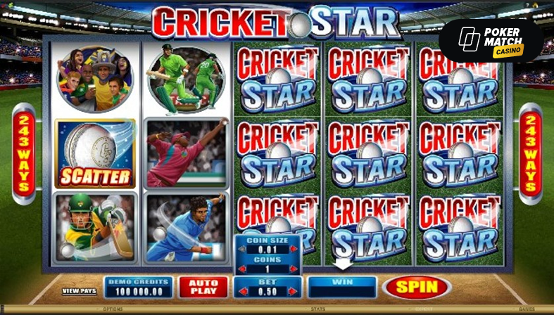 Cricket Star at  PokerBet (PokerMatch)
