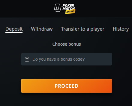 Bonus codes at PokerBet (PokerMatch) 