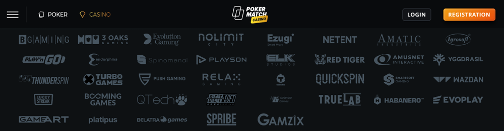 Casino Providers at PokerBet (PokerMatch)